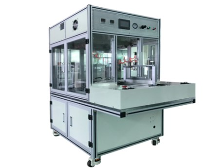 Cell Lab three-in-one battery edge trimming, folding and heating system integrates precision cutting, folding and thermal forming for polymer lithium pouch cells, ideal for R&D and pilot manufacturing.