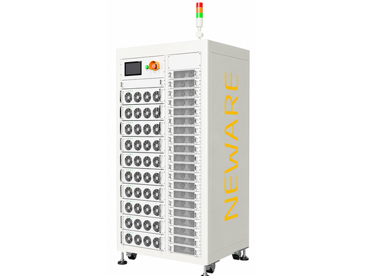 Neware CE-6004n-60V300A-H battery test system with 4 channels, 60V 300A output, 72kW regenerative battery cycler for EV battery module and pack testing.
